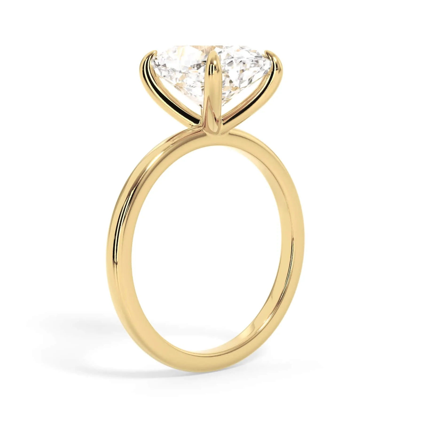 Classic Solitaire Engagement Ring Setting with 6 Prongs