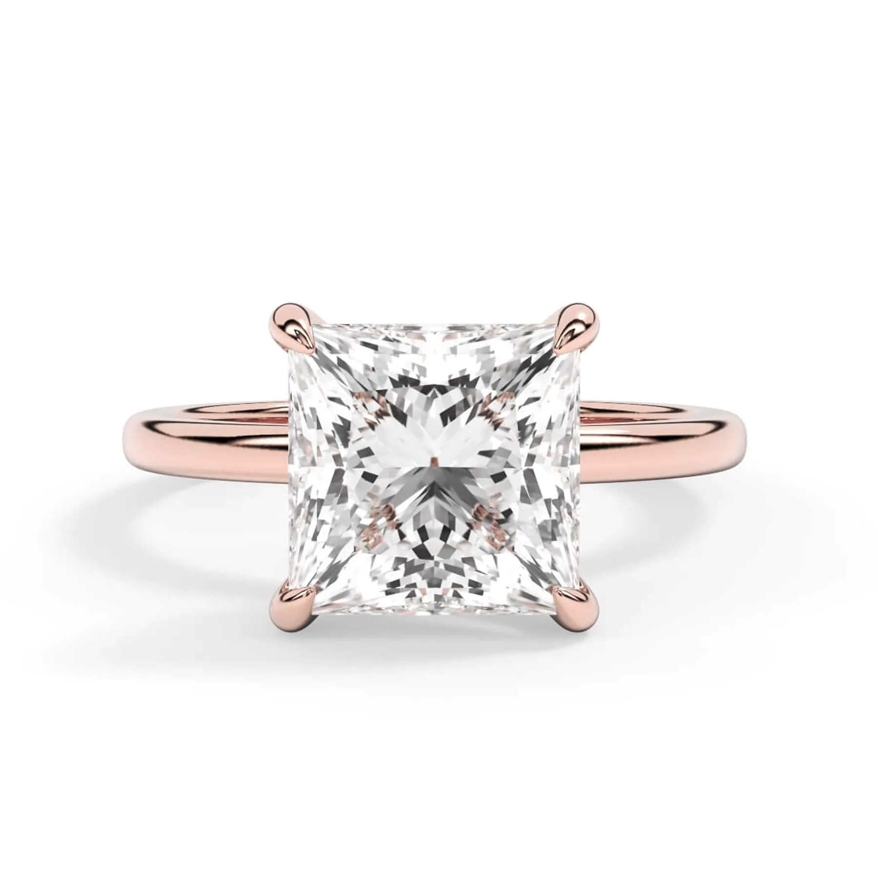 Classic Solitaire Engagement Ring Setting with 6 Prongs