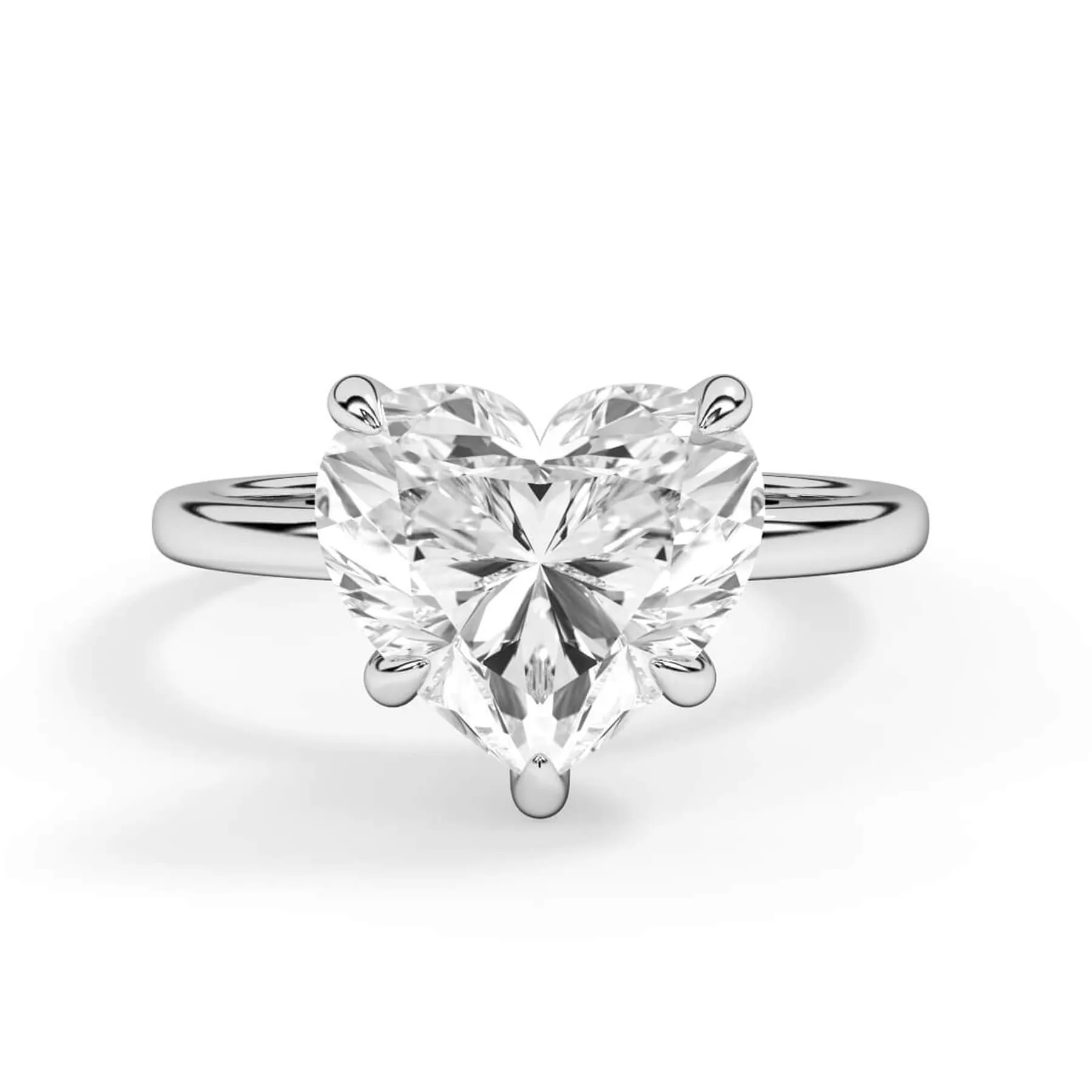 Classic Solitaire Engagement Ring Setting with 6 Prongs