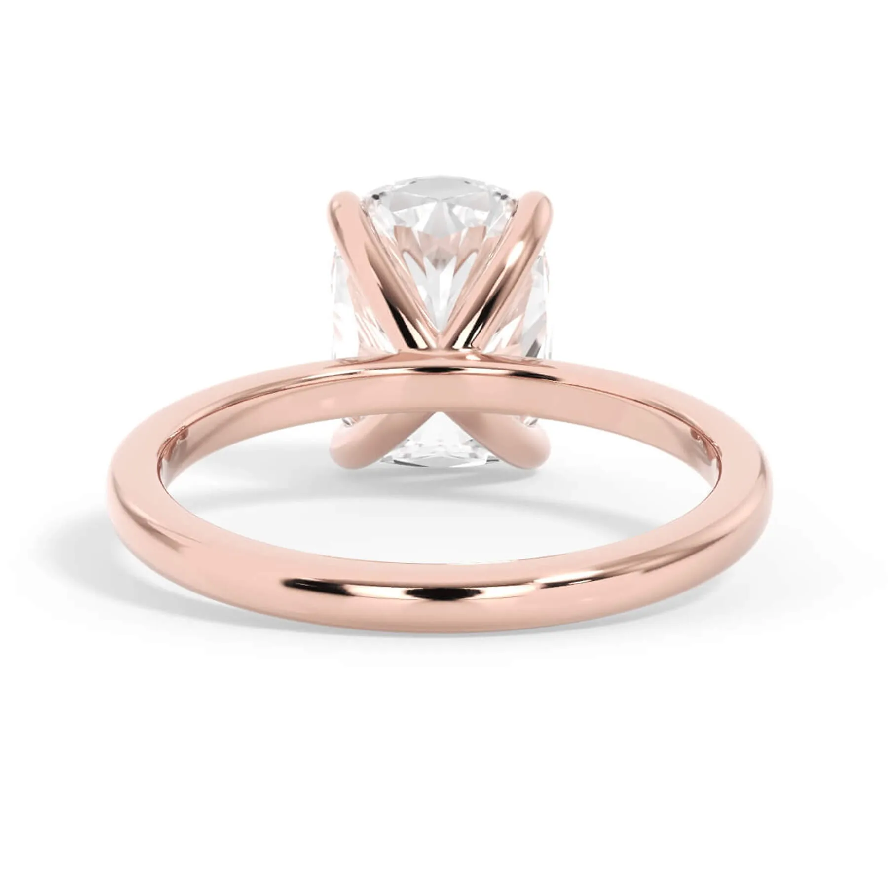 Classic Solitaire Engagement Ring Setting with 6 Prongs