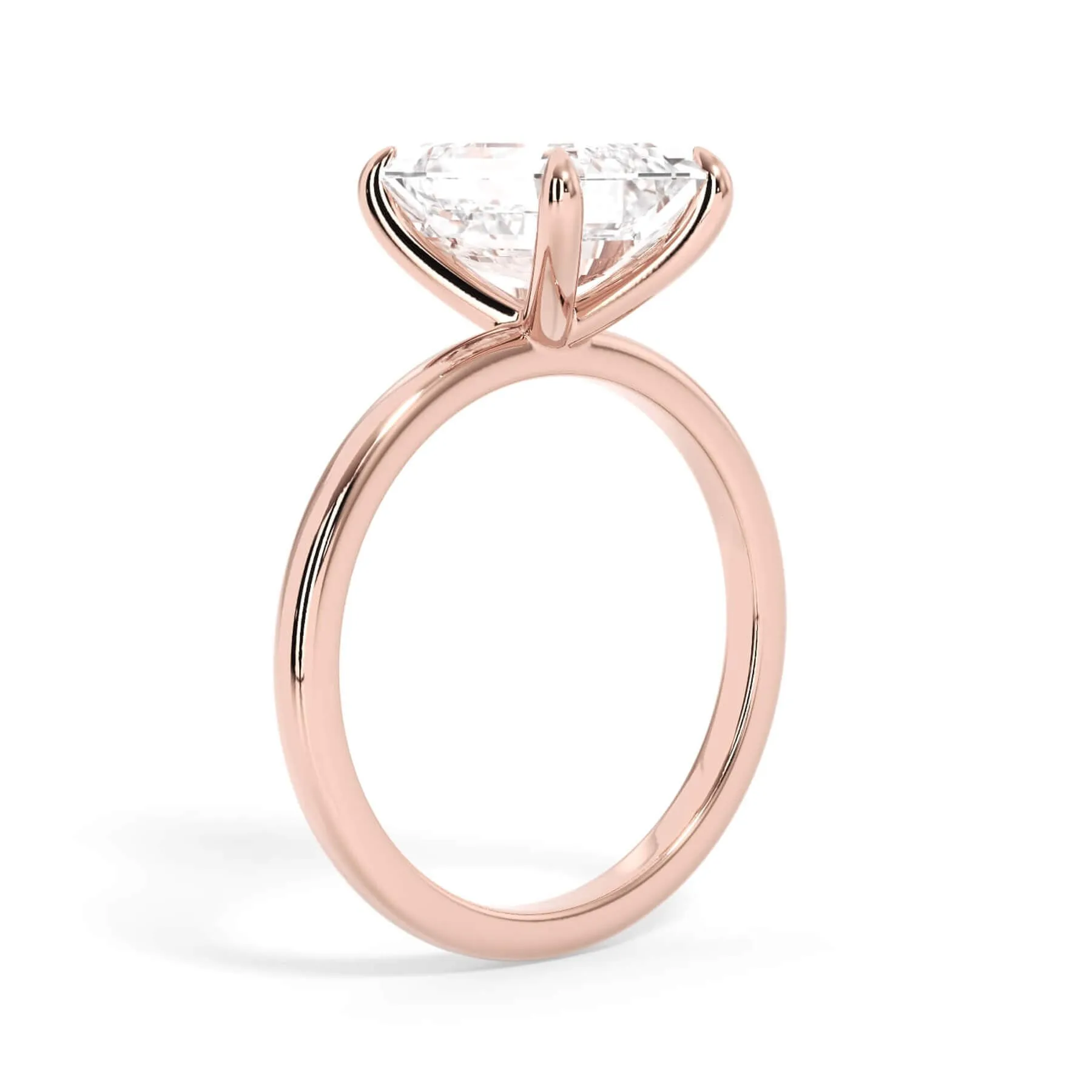 Classic Solitaire Engagement Ring Setting with 6 Prongs