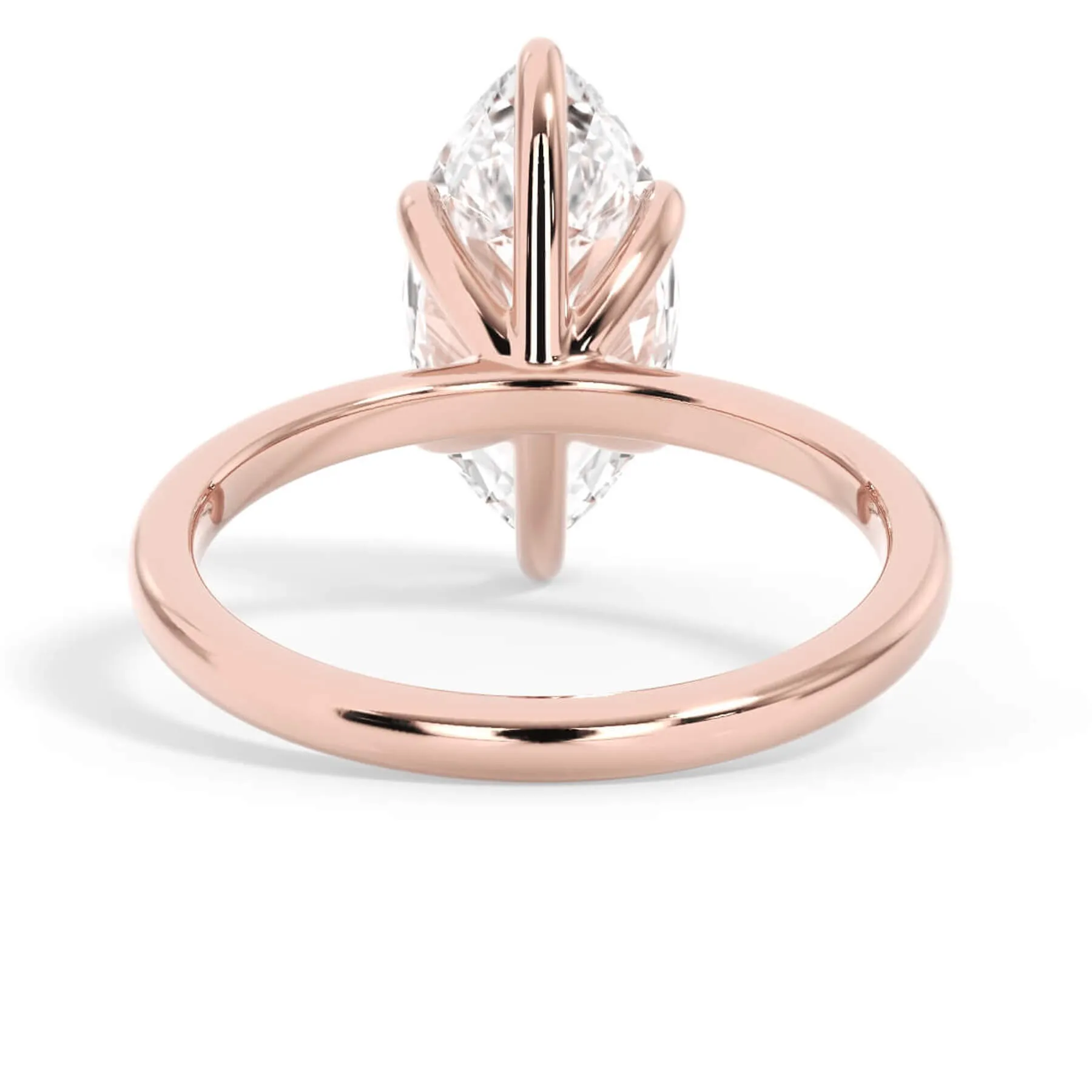 Classic Solitaire Engagement Ring Setting with 6 Prongs
