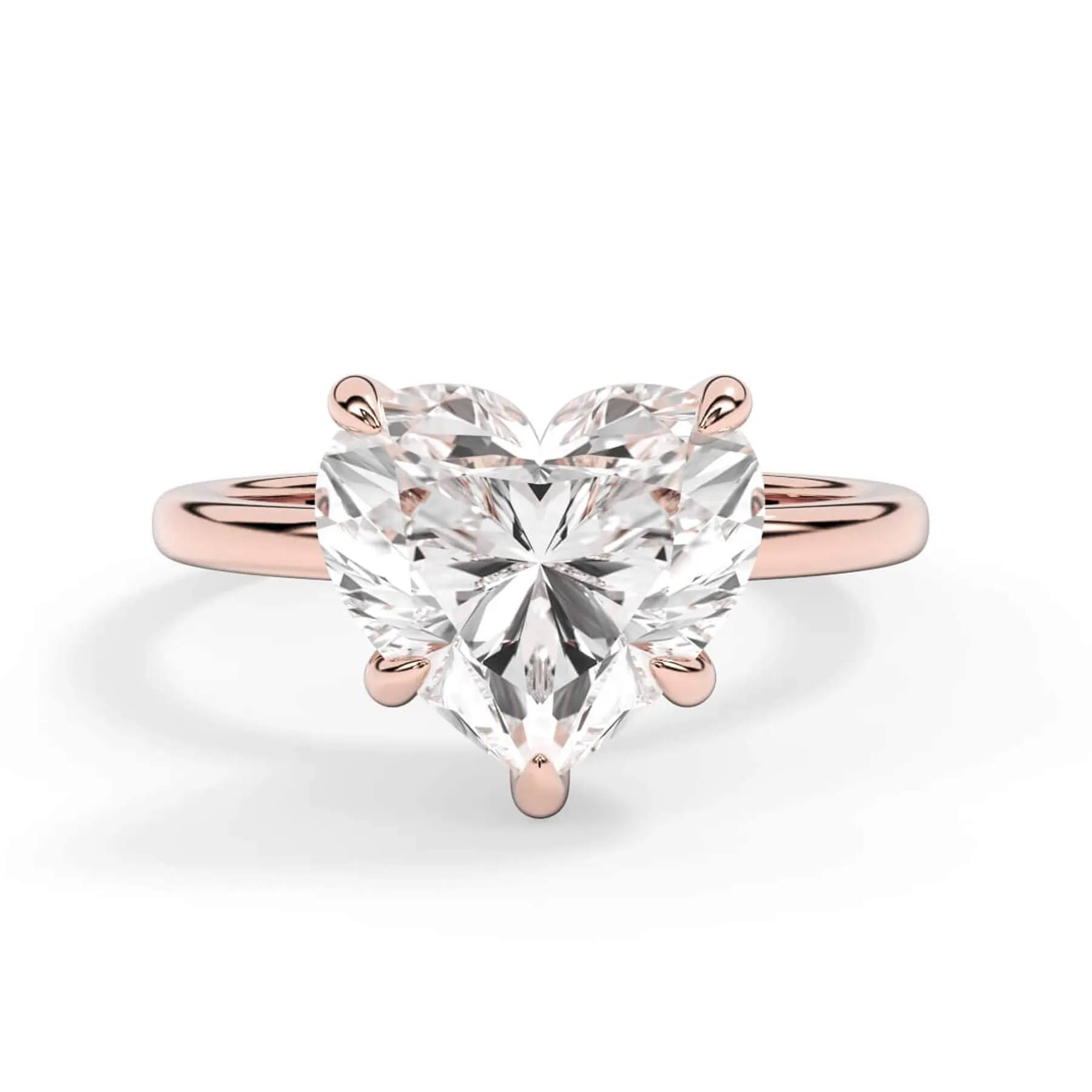 Classic Solitaire Engagement Ring Setting with 6 Prongs