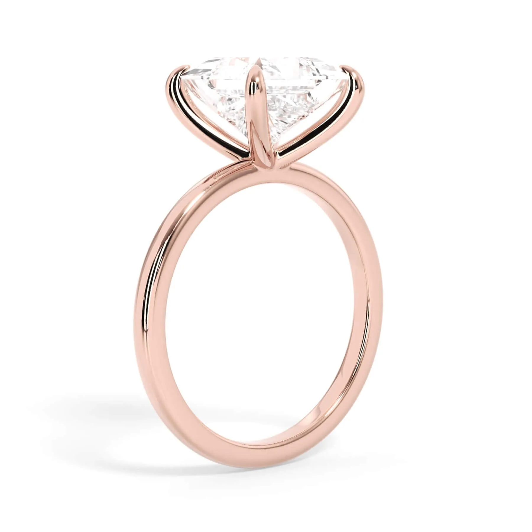 Classic Solitaire Engagement Ring Setting with 6 Prongs