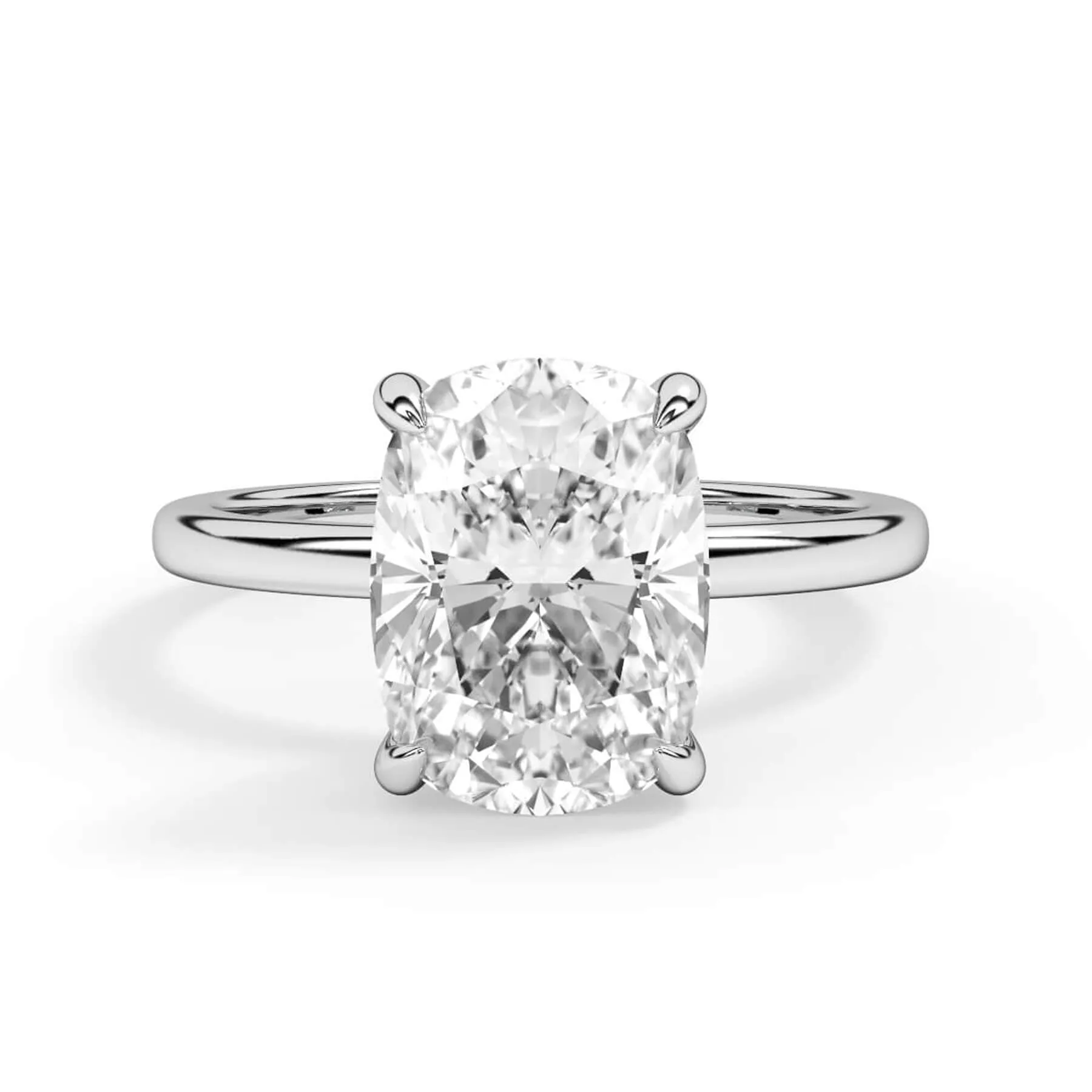 Classic Solitaire Engagement Ring Setting with 6 Prongs