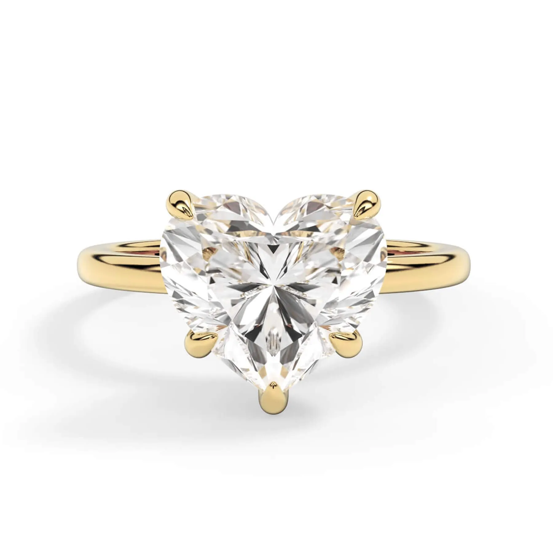 Classic Solitaire Engagement Ring Setting with 6 Prongs