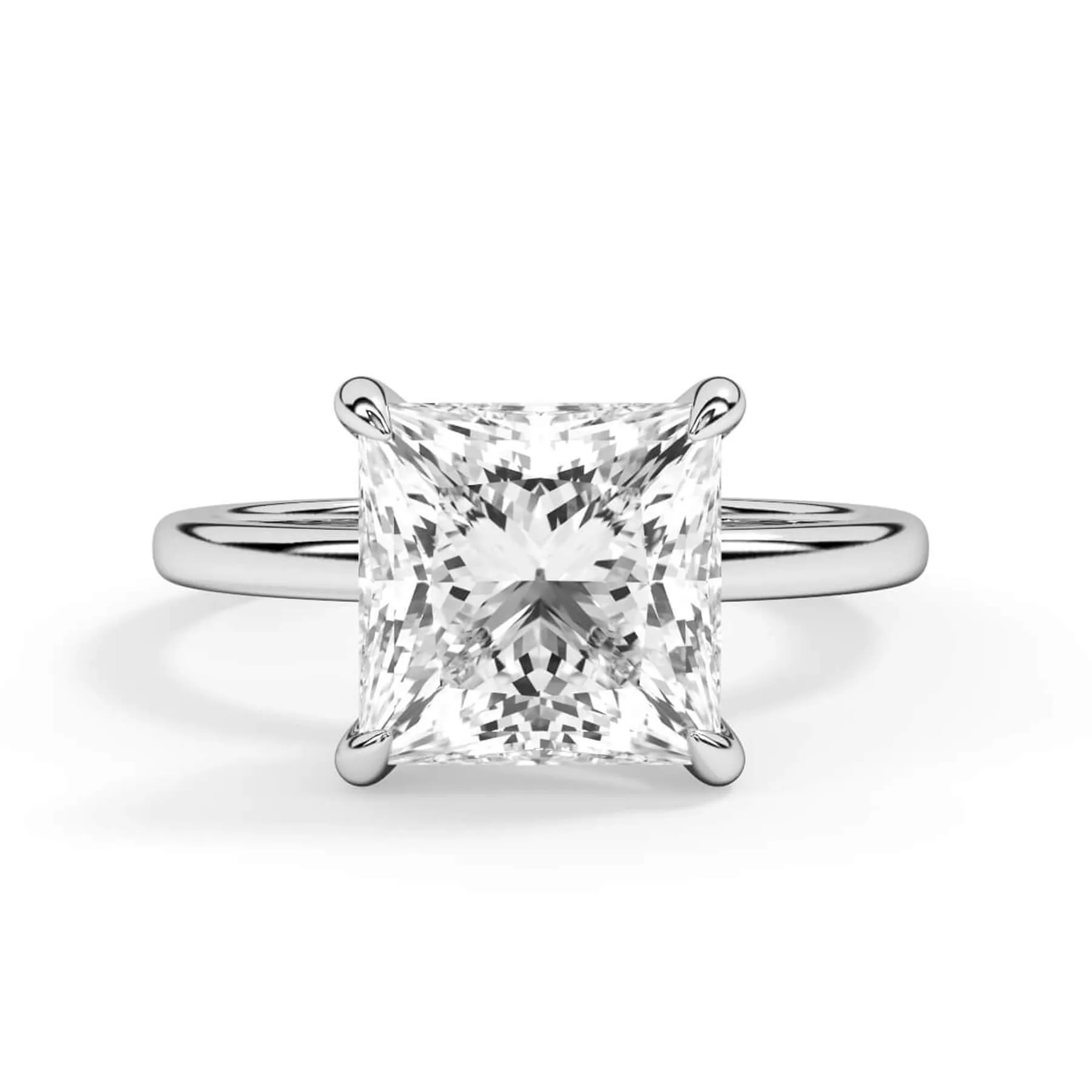 Classic Solitaire Engagement Ring Setting with 6 Prongs