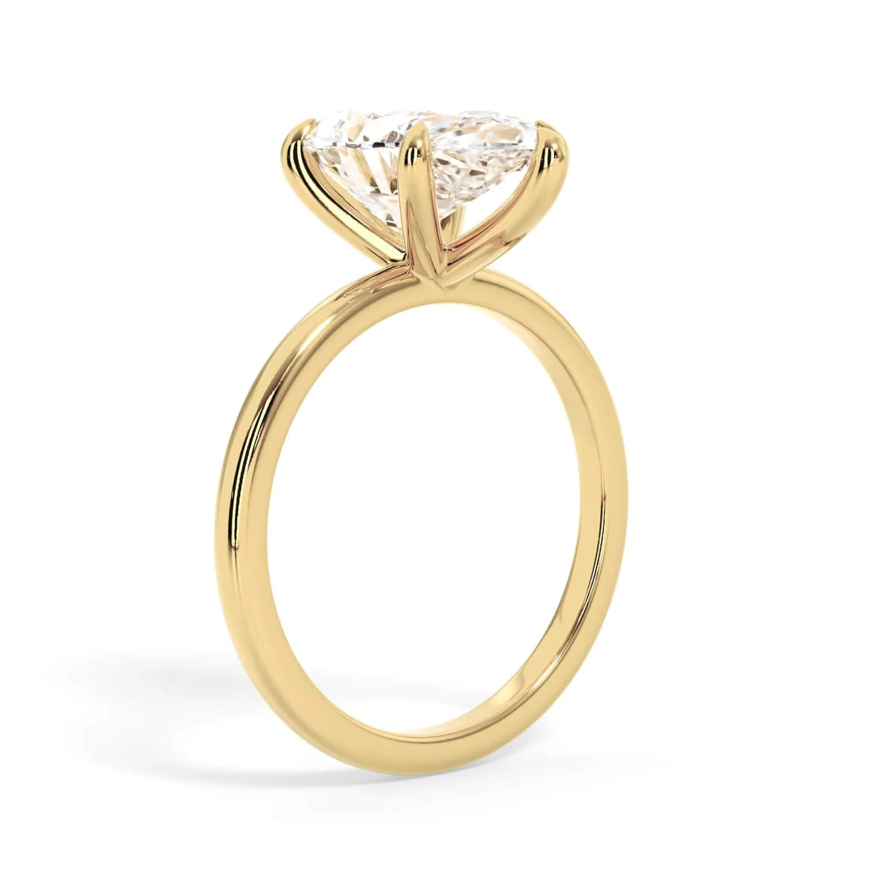 Classic Solitaire Engagement Ring Setting with 6 Prongs
