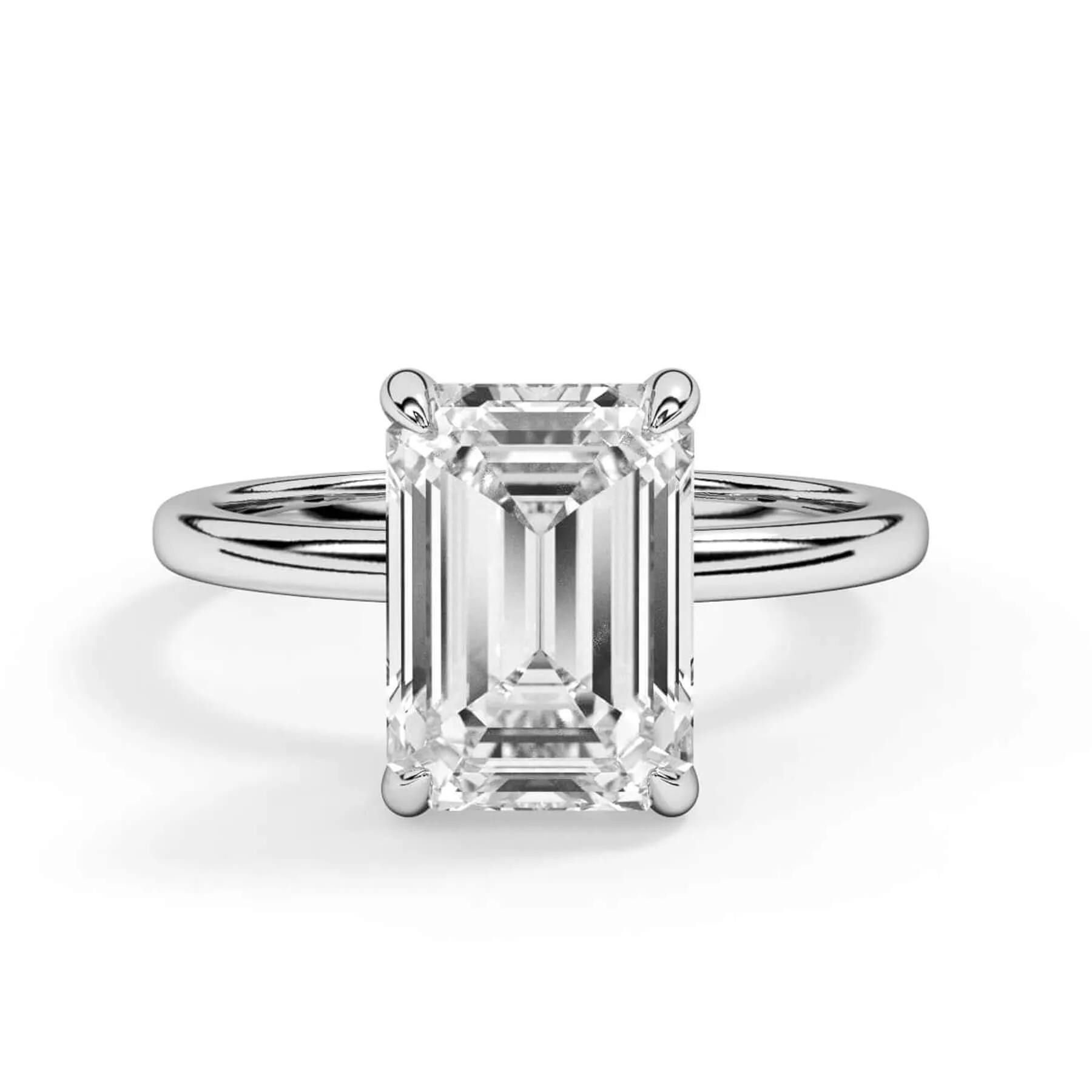 Classic Solitaire Engagement Ring Setting with 6 Prongs