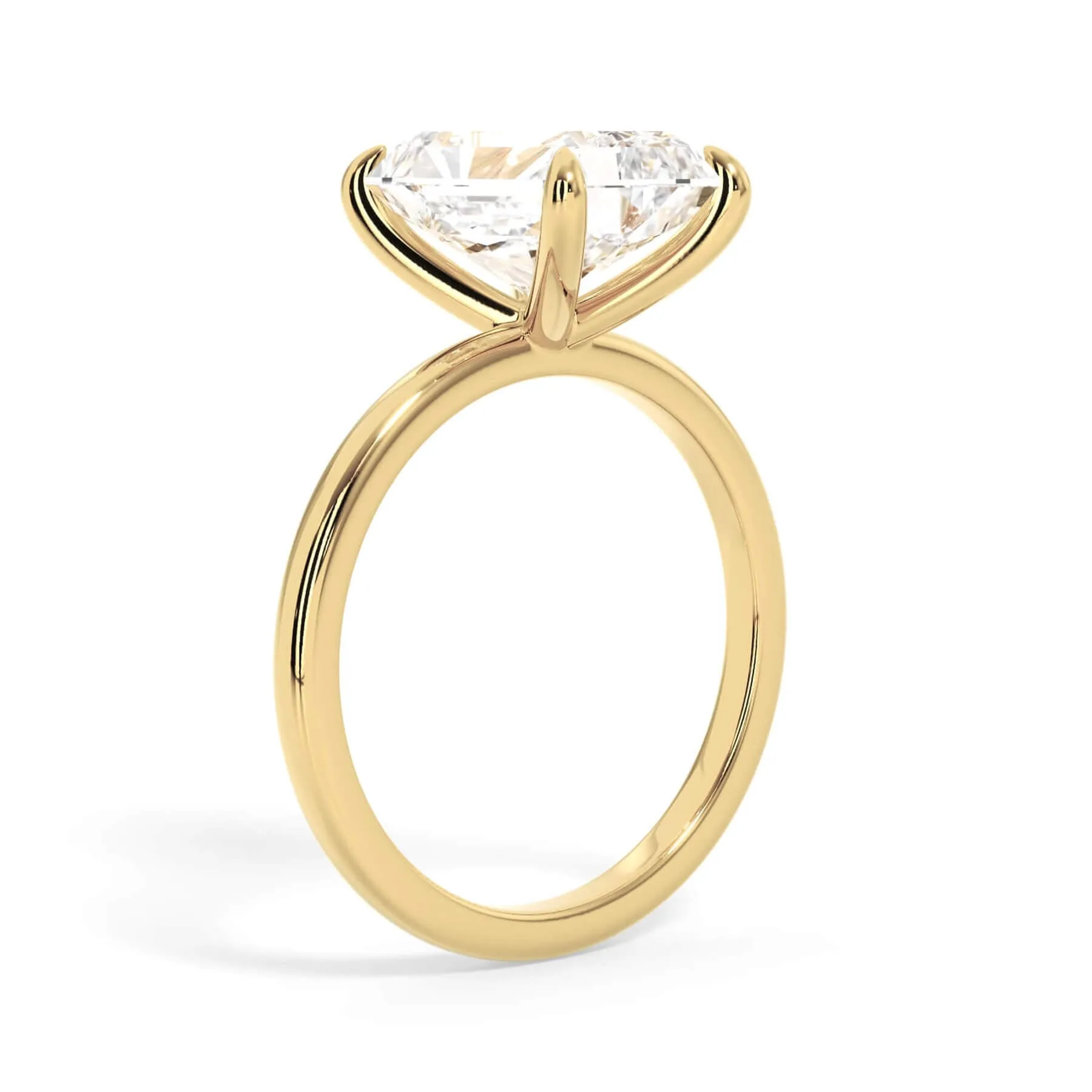 Classic Solitaire Engagement Ring Setting with 6 Prongs
