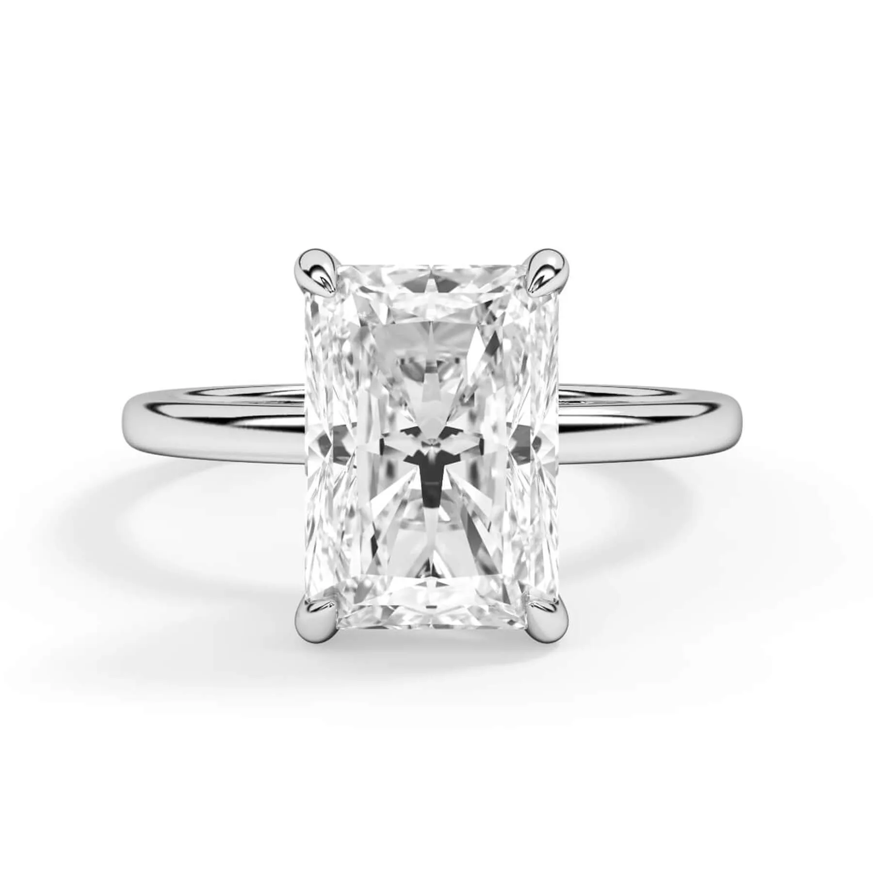 Classic Solitaire Engagement Ring Setting with 6 Prongs