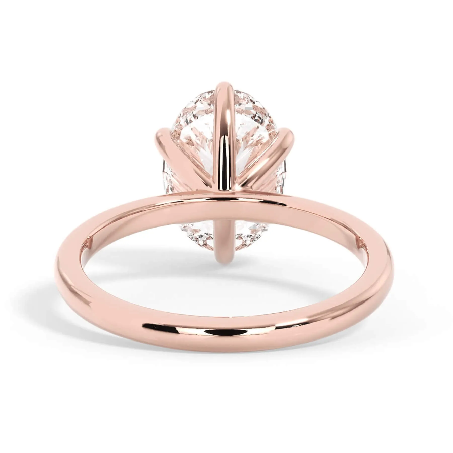 Classic Solitaire Engagement Ring Setting with 6 Prongs