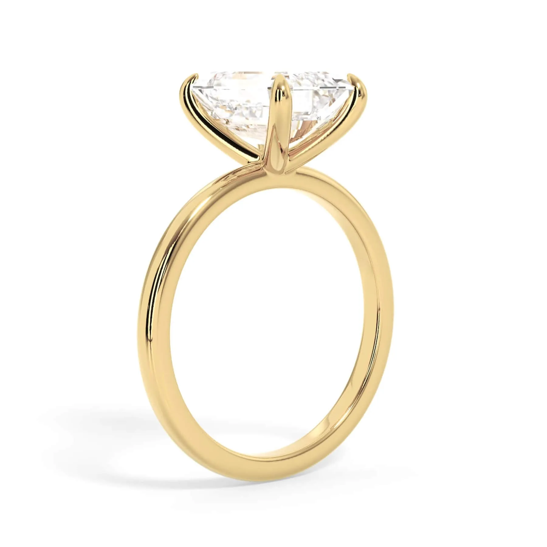 Classic Solitaire Engagement Ring Setting with 6 Prongs