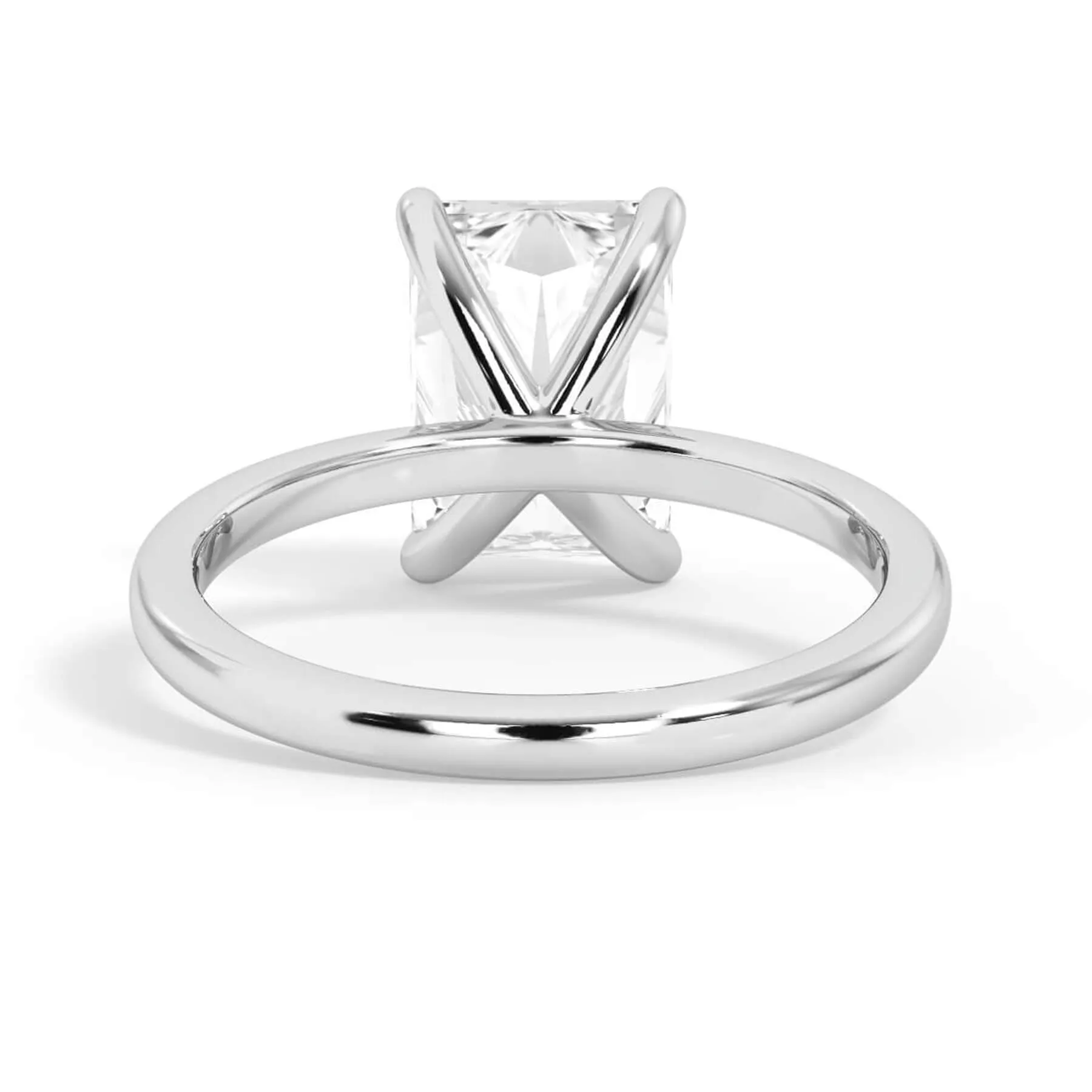 Classic Solitaire Engagement Ring Setting with 6 Prongs