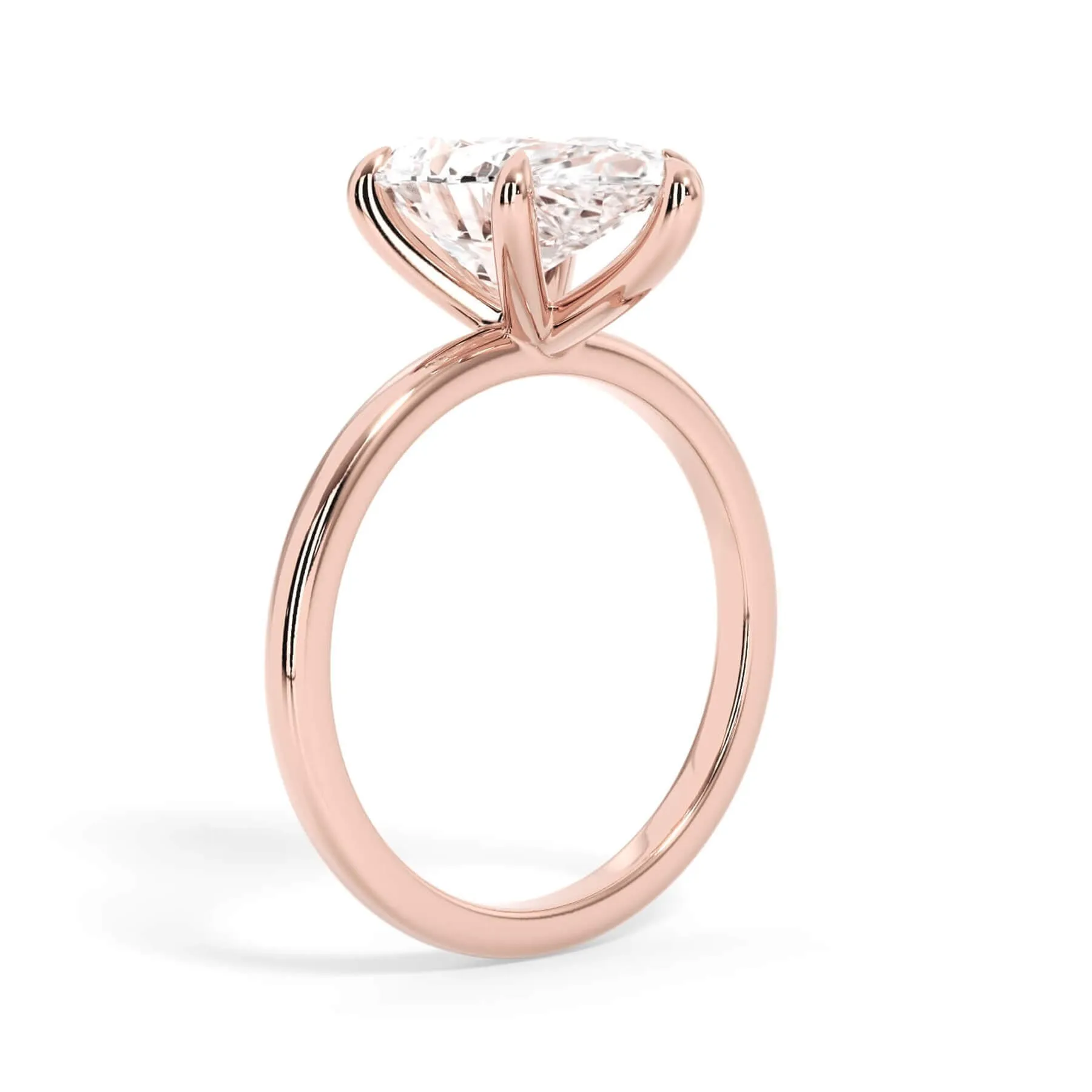 Classic Solitaire Engagement Ring Setting with 6 Prongs