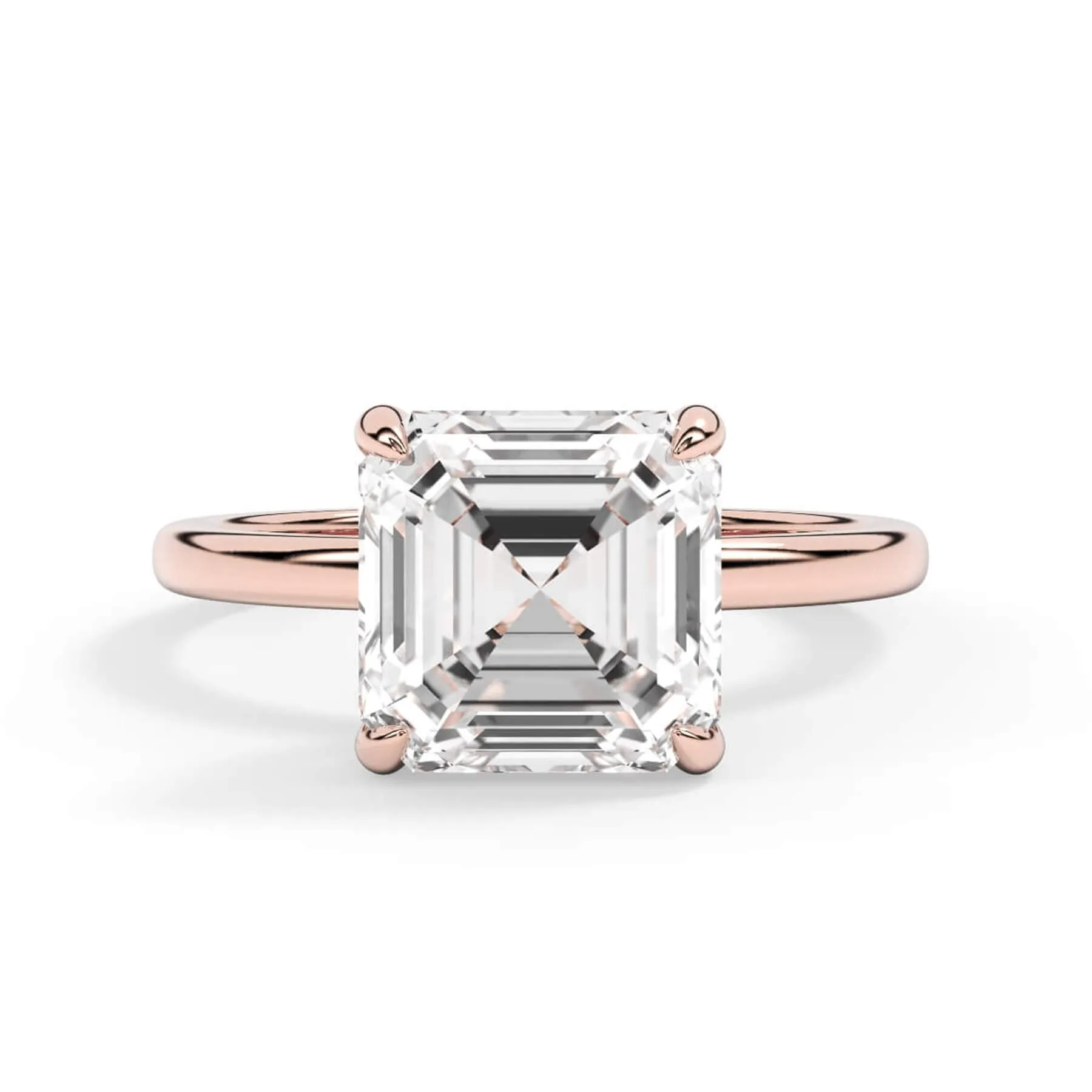 Classic Solitaire Engagement Ring Setting with 6 Prongs