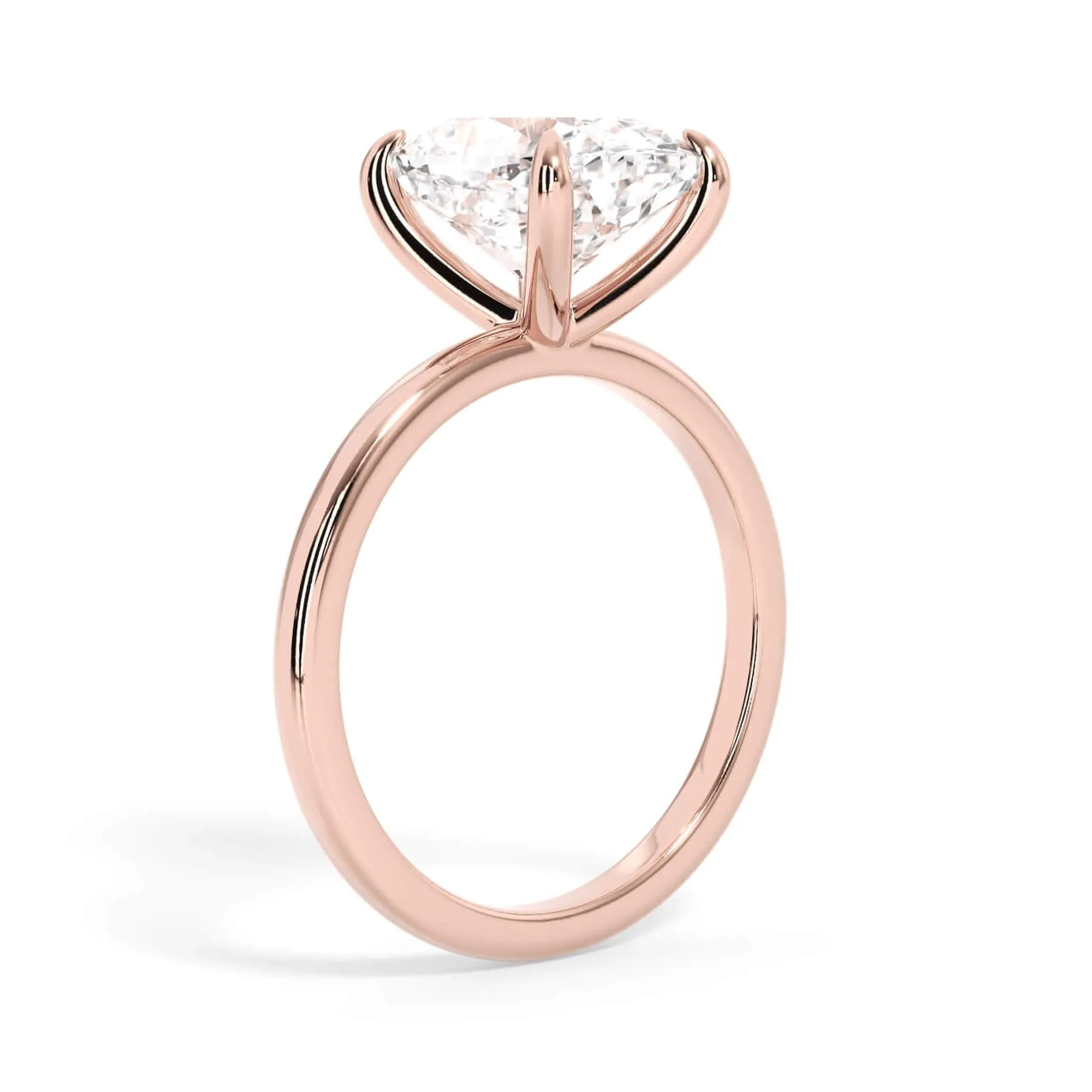 Classic Solitaire Engagement Ring Setting with 6 Prongs
