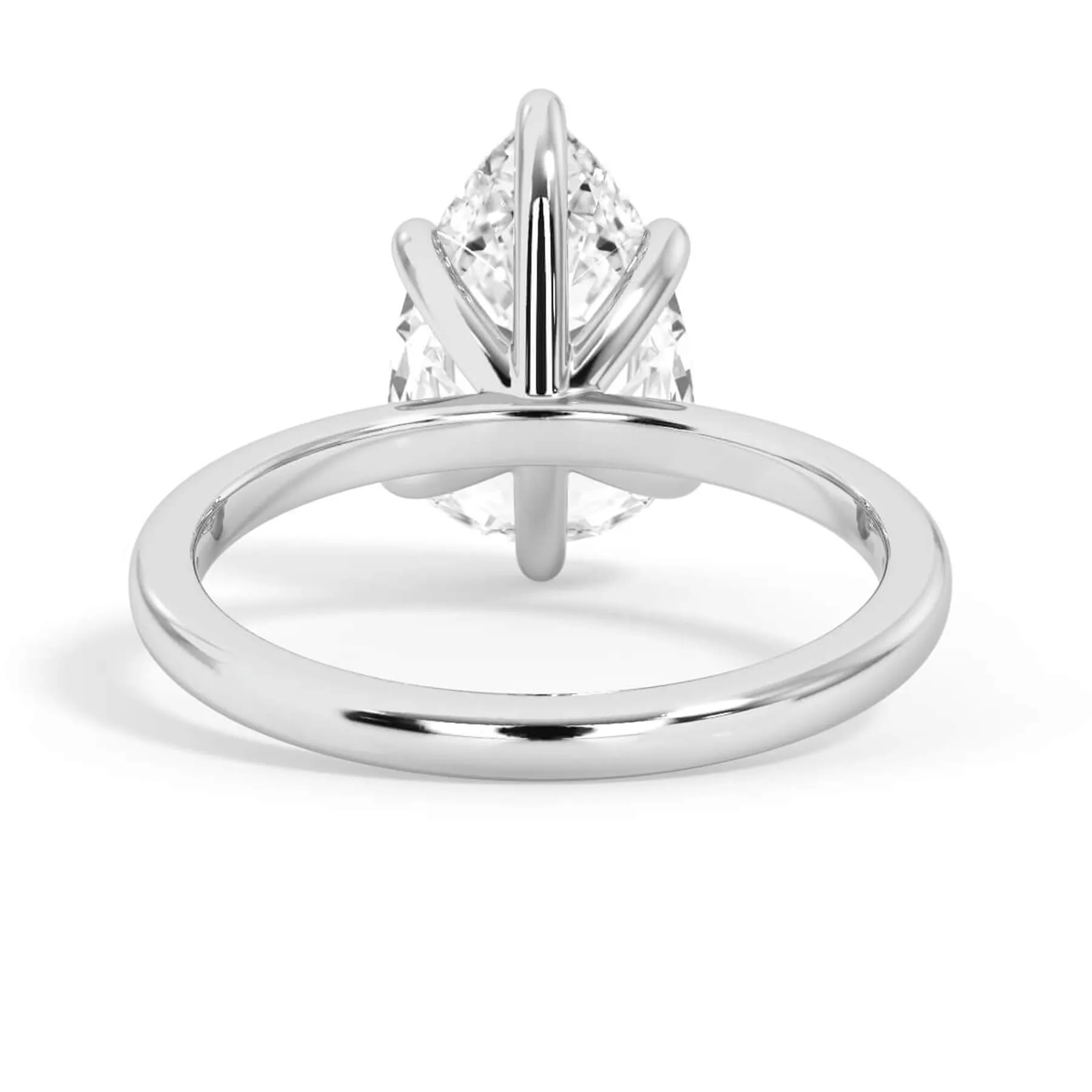 Classic Solitaire Engagement Ring Setting with 6 Prongs