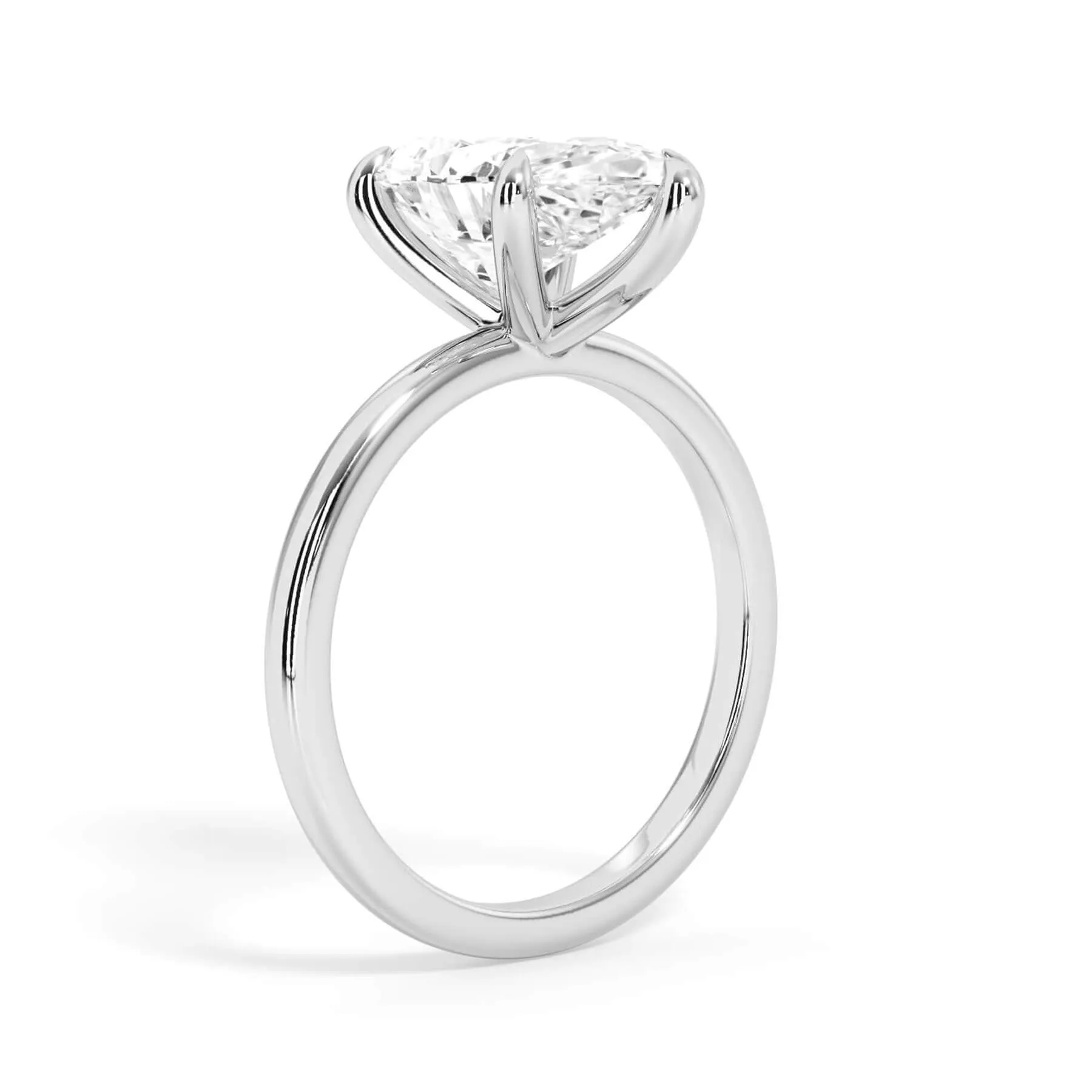Classic Solitaire Engagement Ring Setting with 6 Prongs