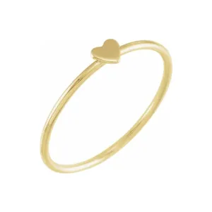 Dainty Heart Ring | 14k Yellow Gold