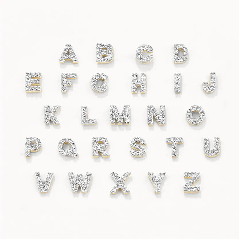 Diamond Letter V Necklace in 10k Gold