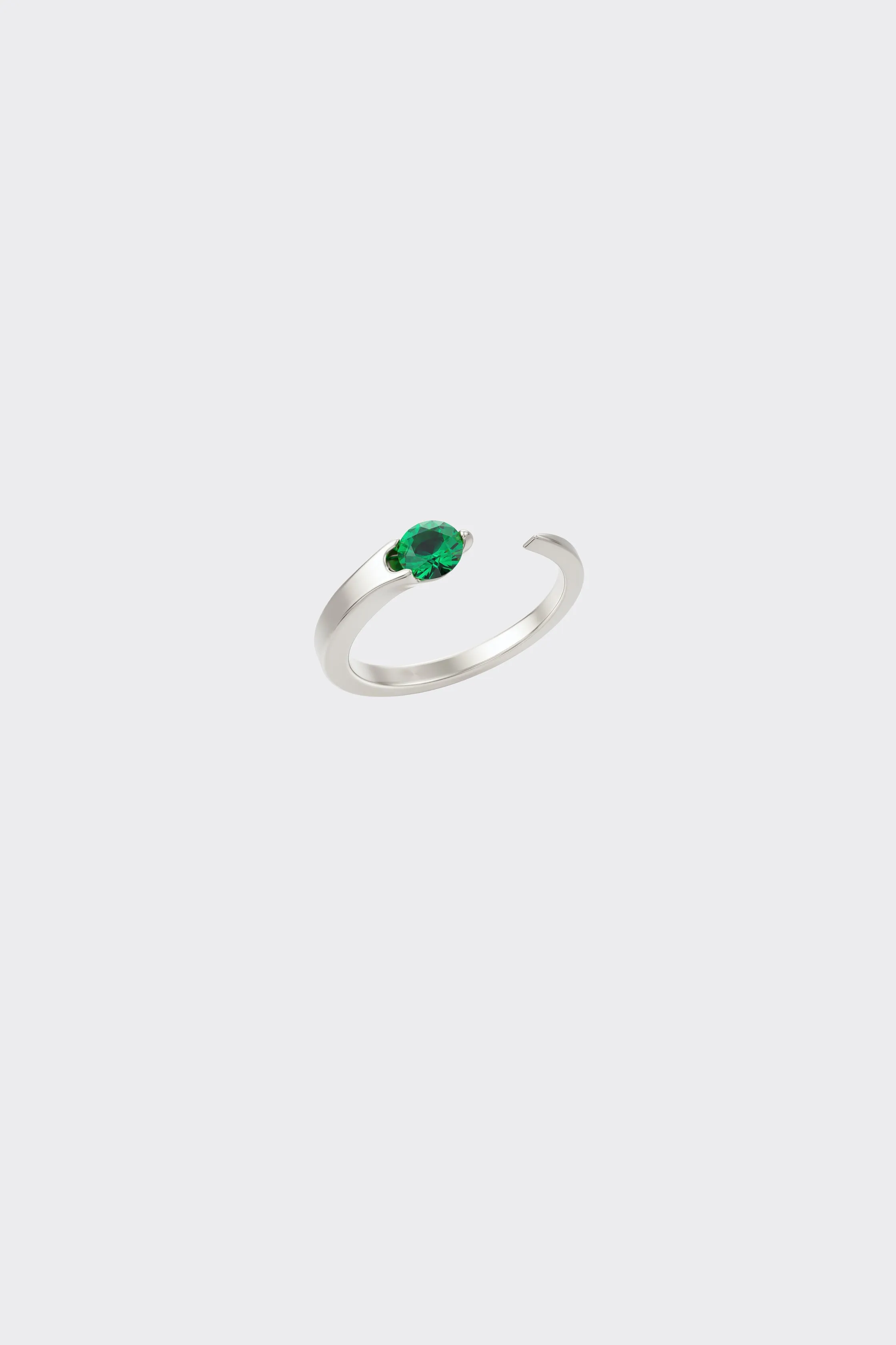 Dot Emerald Cuff Ring