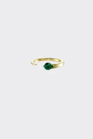 Dot Emerald Cuff Ring