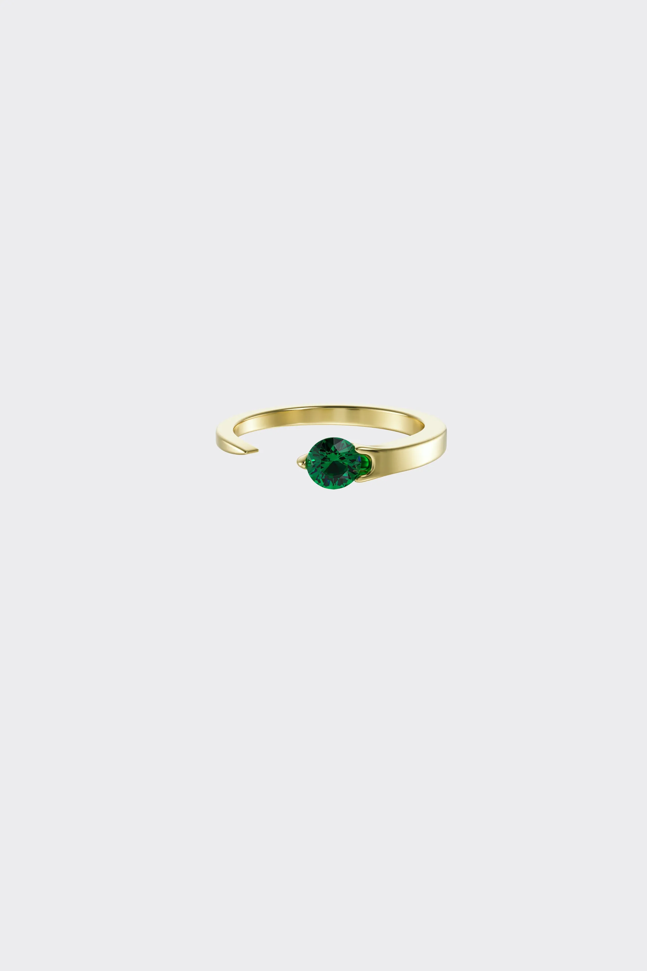 Dot Emerald Cuff Ring