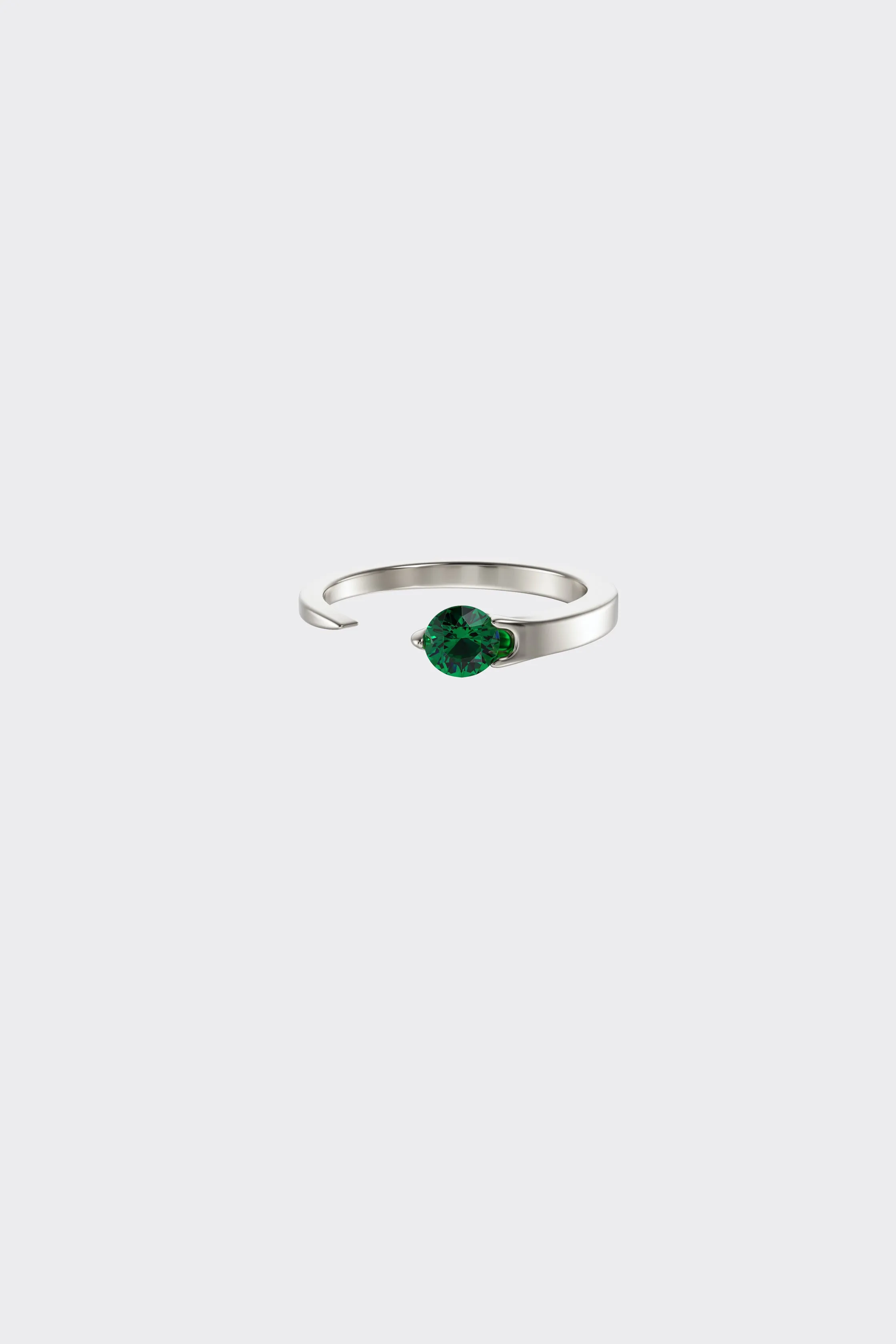 Dot Emerald Cuff Ring