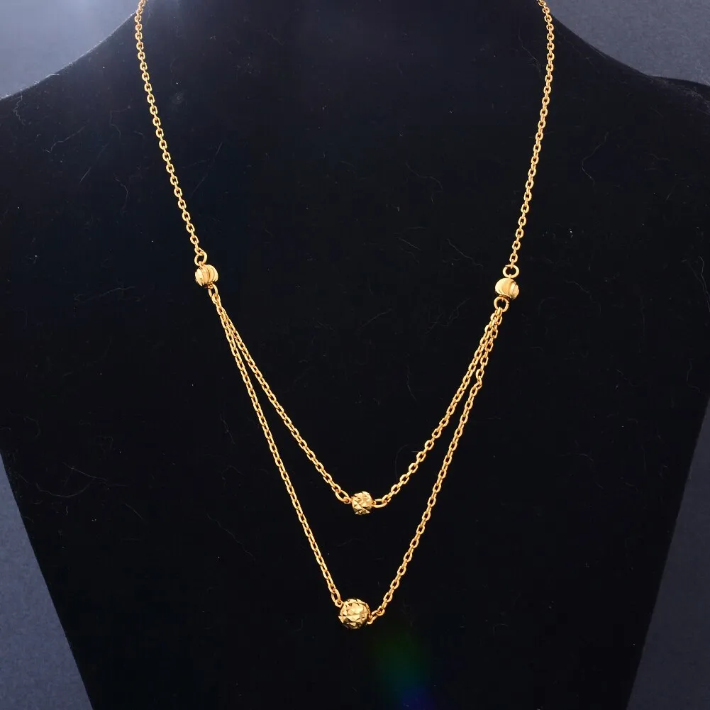 Dubai Gold Color Africa Necklace  Pendant Chain Necklaces  For Women Men