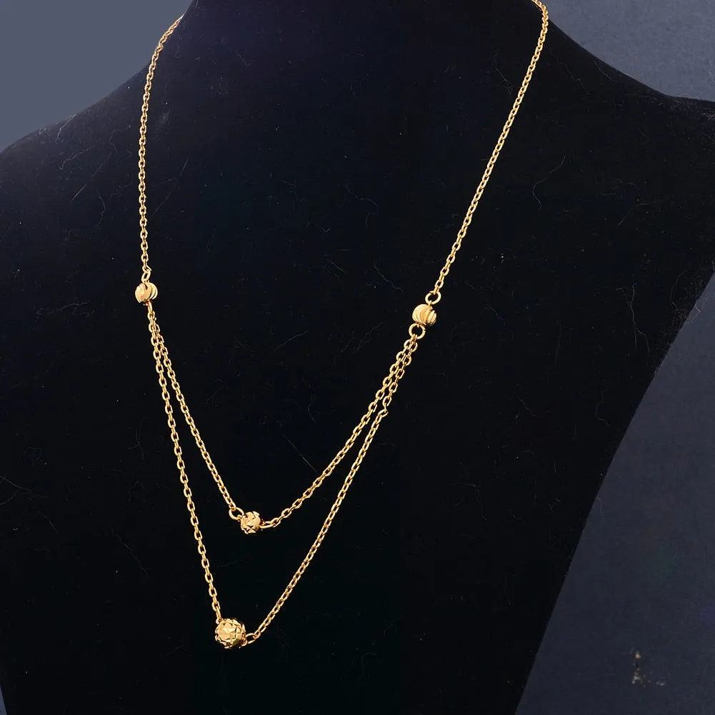 Dubai Gold Color Africa Necklace  Pendant Chain Necklaces  For Women Men