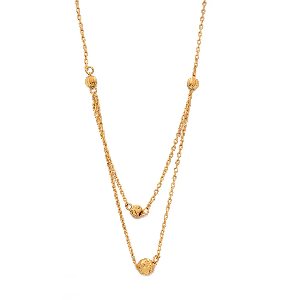 Dubai Gold Color Africa Necklace  Pendant Chain Necklaces  For Women Men