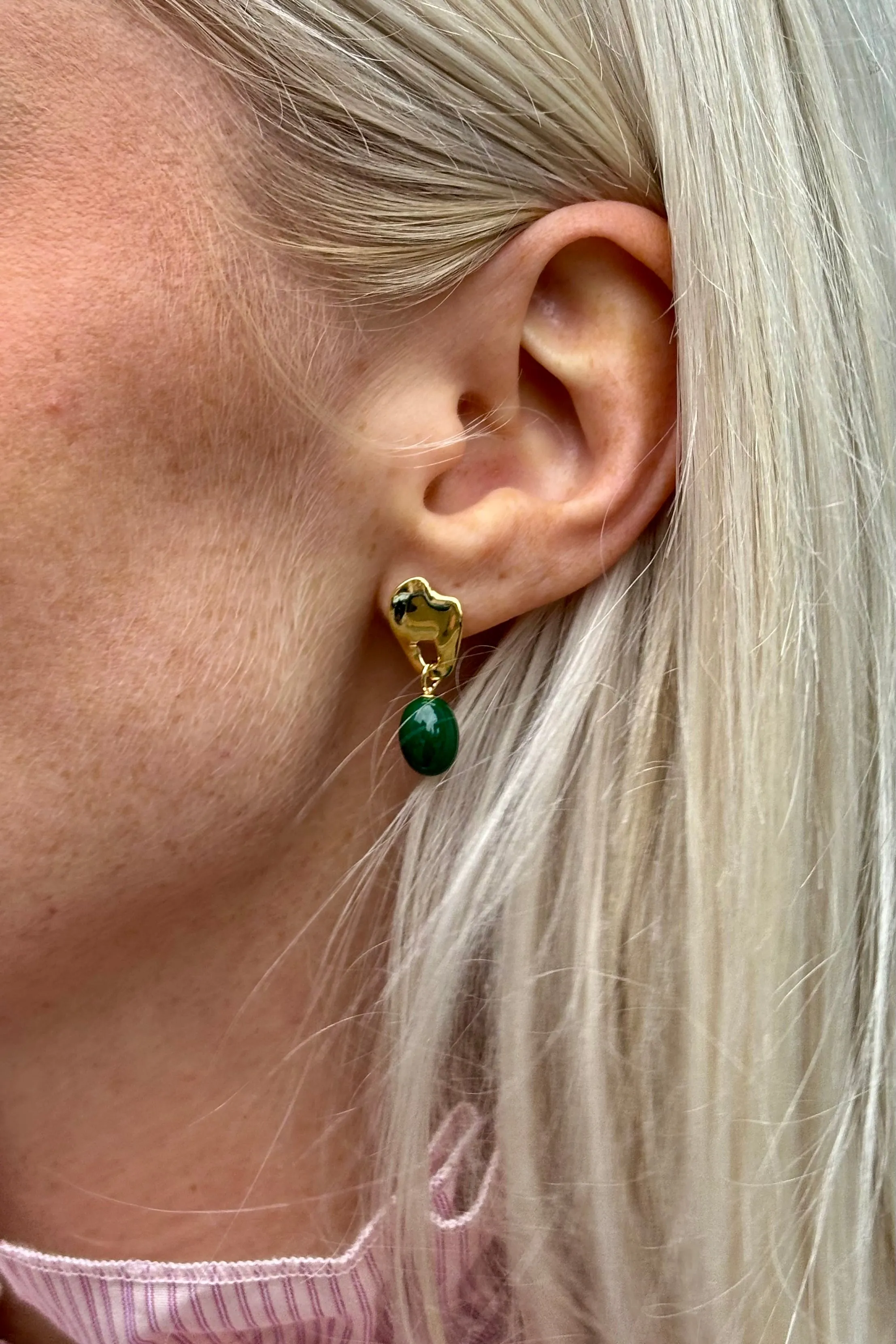 Enamel Copenhagen Aida Petrol Green Earrings