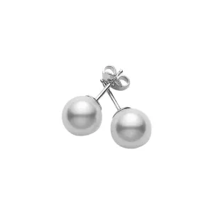 Everyday Essentials Akoya Cultured Pearl Stud Earrings (AA 8-7.5mm)