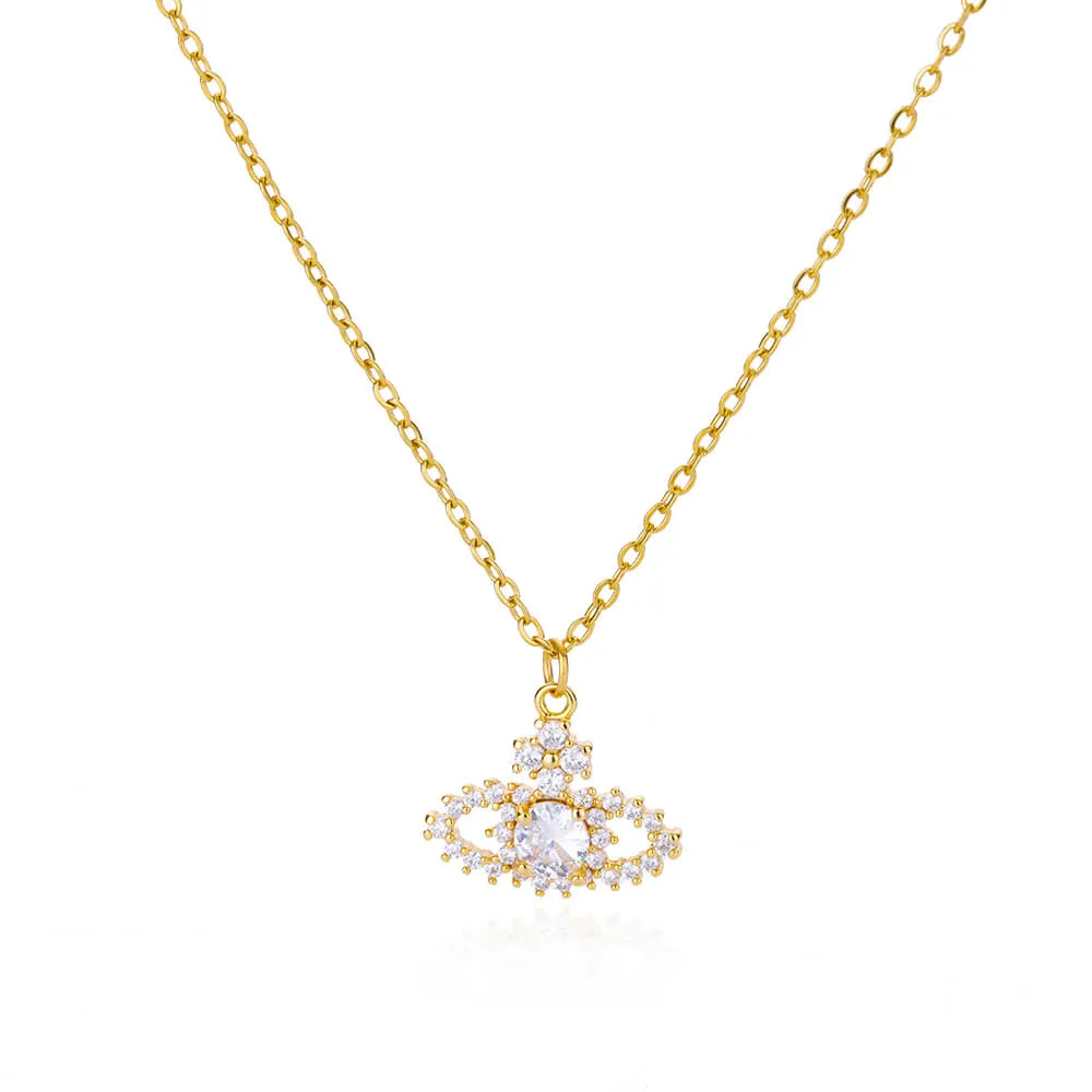 Evil Eye Necklace for Women Fashion Gold Color Copper Zircon Pendant Woman