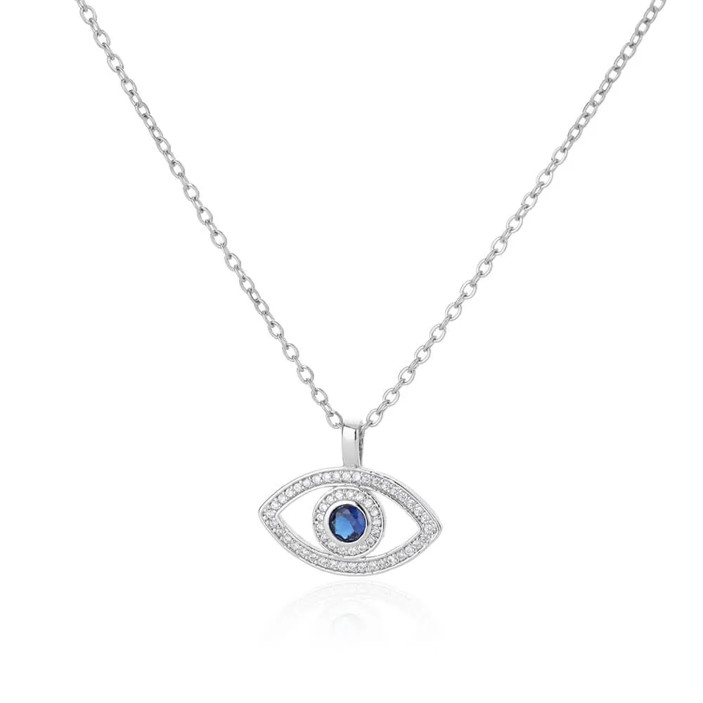 Evil Eye Necklace for Women Fashion Gold Color Copper Zircon Pendant Woman