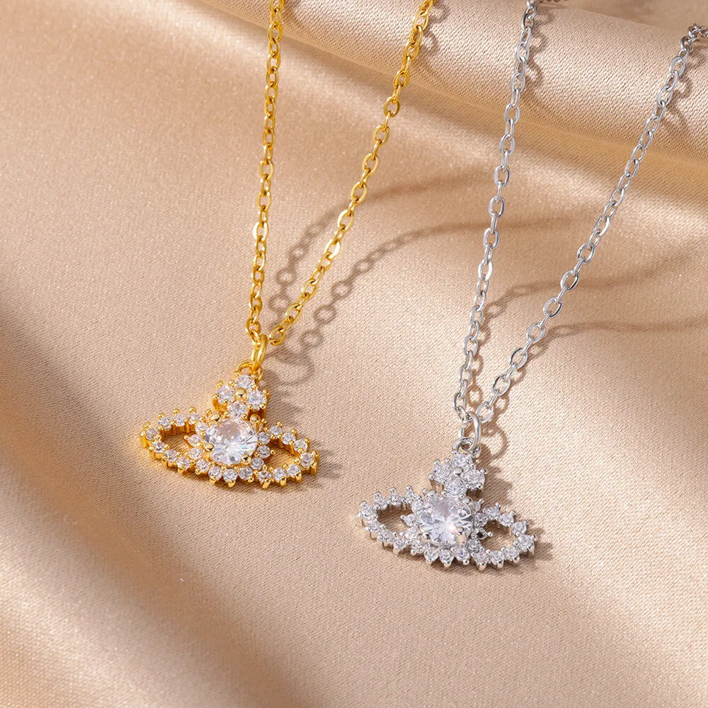 Evil Eye Necklace for Women Fashion Gold Color Copper Zircon Pendant Woman