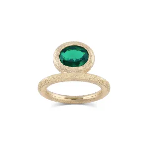 Fallon Bezel Set Green Brazilian Tourmaline Ring