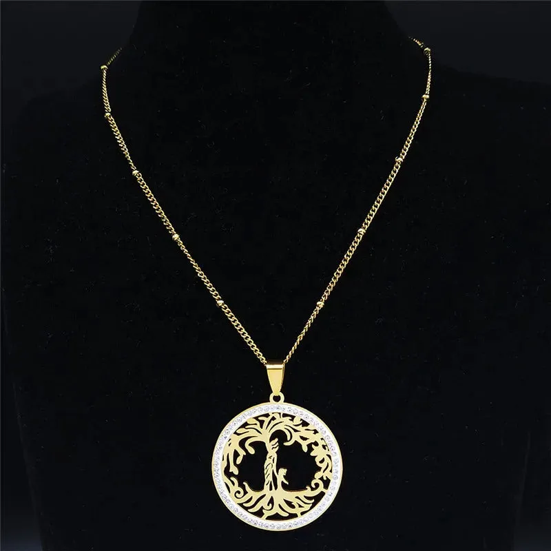 Family Mama Baby Tree of Life Necklace for Women