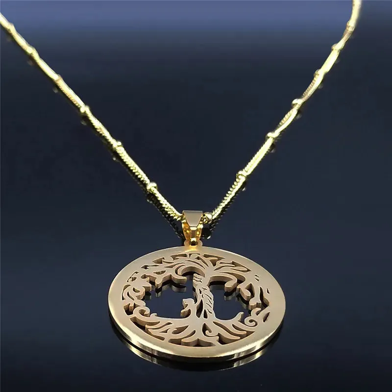 Family Mama Baby Tree of Life Necklace for Women