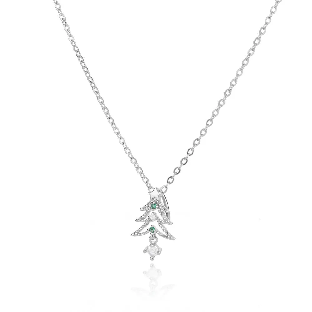 Fashion Christmas Jewelry Gifts Christmas Tree Pendant Necklace For Women