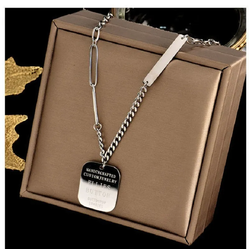 Fashion  Youth Hip Hop Street Style Charms Thick chain Choker Necklace Pendants