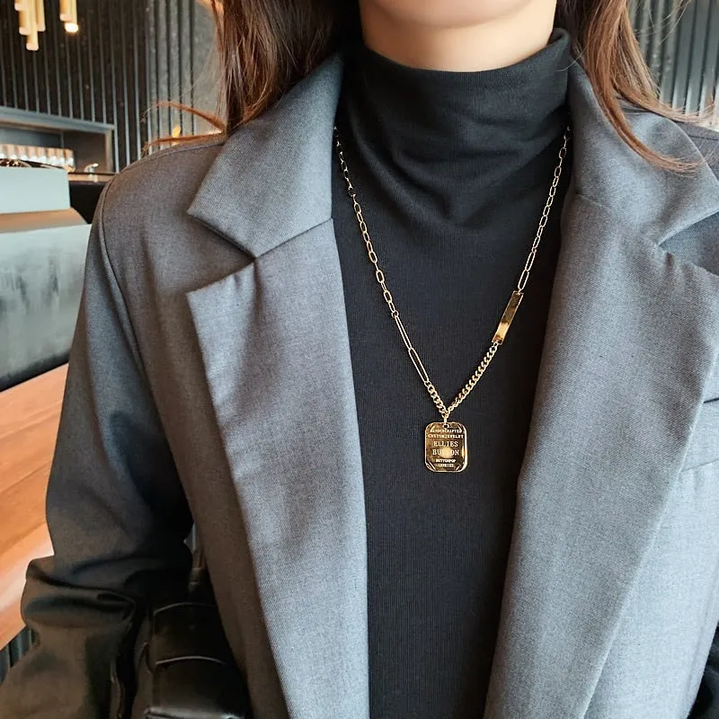 Fashion  Youth Hip Hop Street Style Charms Thick chain Choker Necklace Pendants