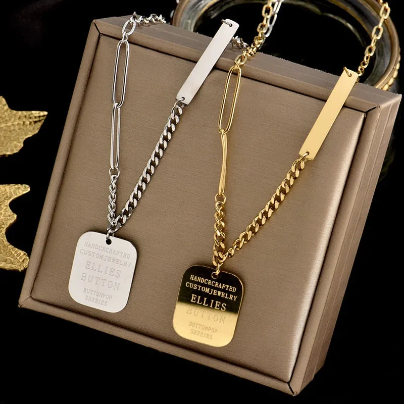 Fashion  Youth Hip Hop Street Style Charms Thick chain Choker Necklace Pendants