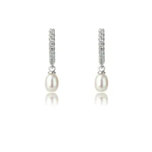 Georgini Oceans Bondi Freshwater Pearl Earrings- Silver