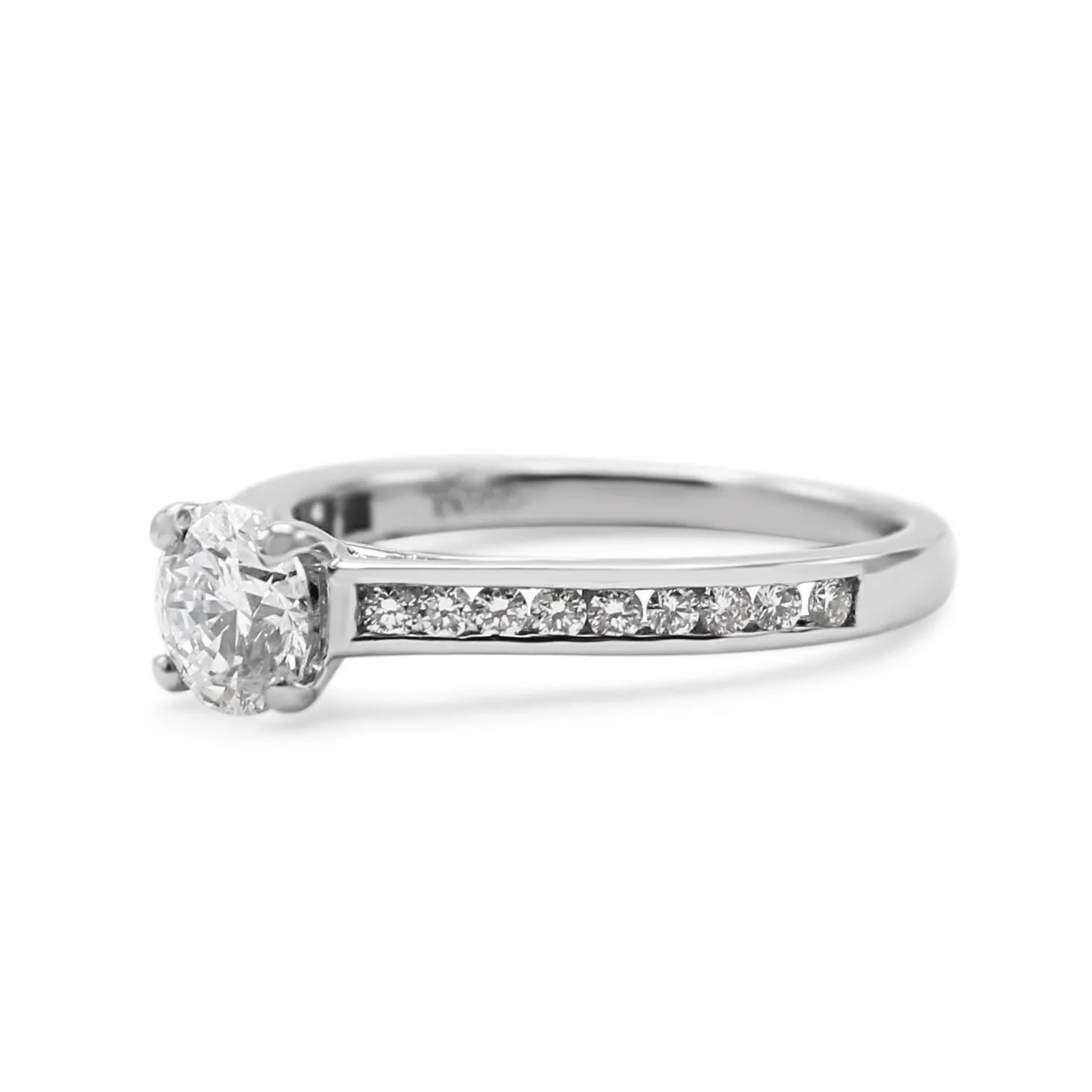 GIA Certificated 0.60ct Platinum Solitaire Diamond Ring