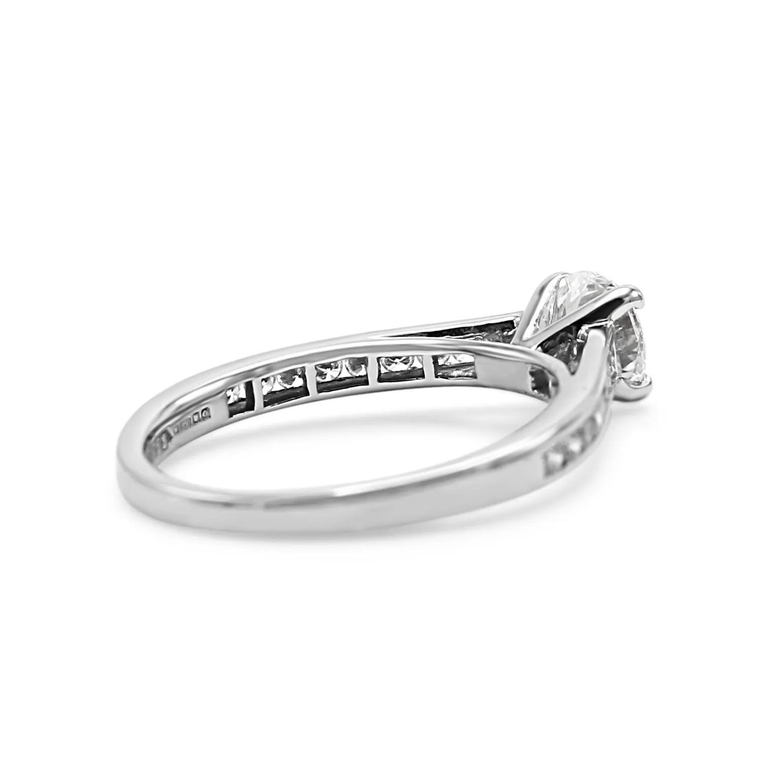 GIA Certificated 0.60ct Platinum Solitaire Diamond Ring