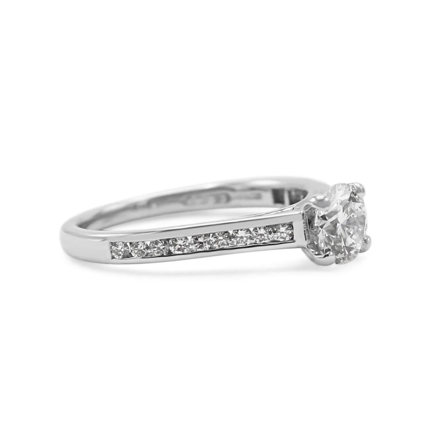 GIA Certificated 0.60ct Platinum Solitaire Diamond Ring