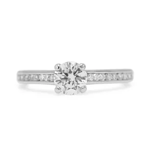 GIA Certificated 0.60ct Platinum Solitaire Diamond Ring