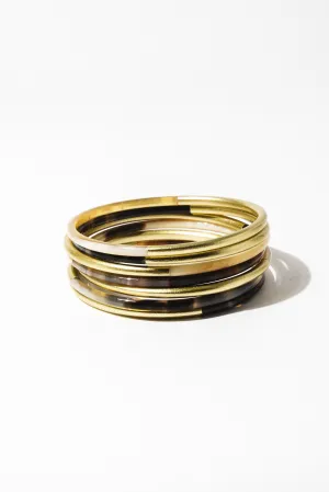 Gold   Horn Bangle Set